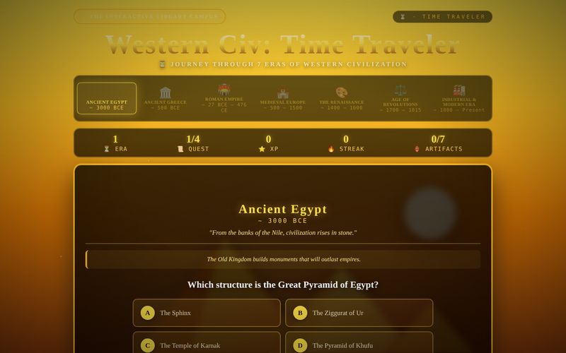Western Civ Time Traveler screenshot