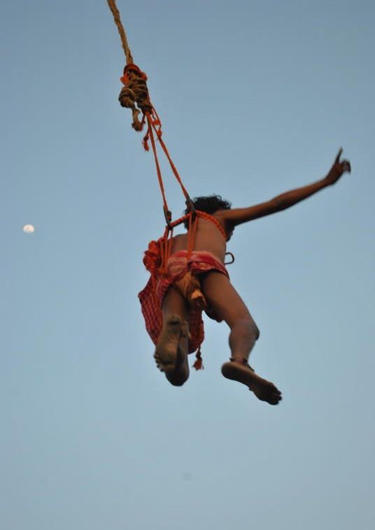 Devotees taking part in the Charak festival, a ritual that looks startling to outsiders but carries deep meaning to participants