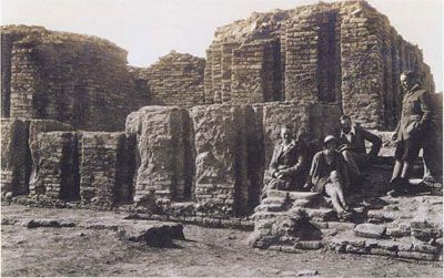 Expedition members in a remote field setting, illustrating the physical realities of fieldwork