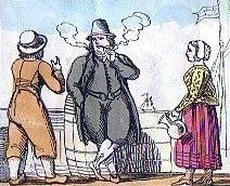 A caricature illustrating an ethnic stereotype