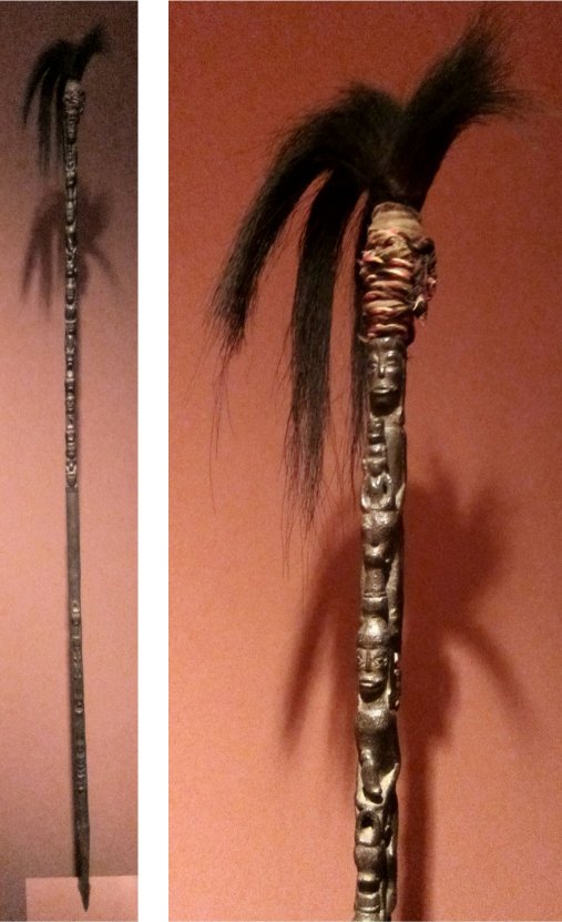 A carved Batak ritual staff, tunggal panaluan, from Sumatra