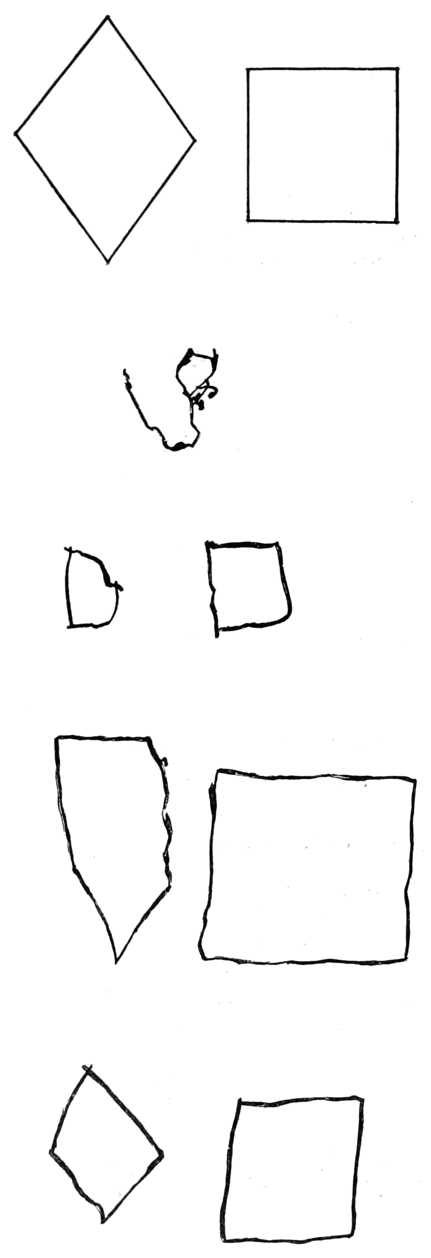 Historical figure of a drawing-based test used to gauge children's mental development