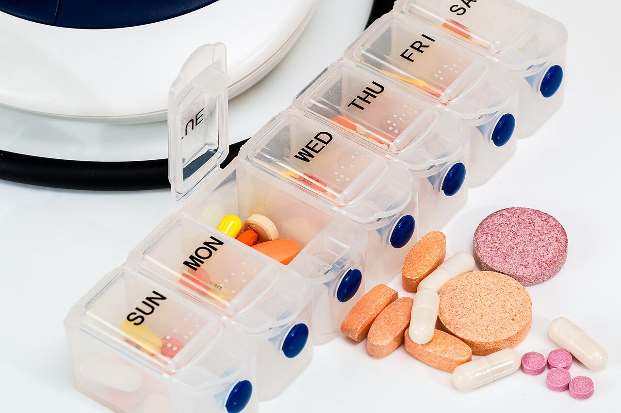 Polypharmacy is usually defined as five or more regular medications; each additional drug raises the risk of interaction, adverse event, falls and non-adherence.