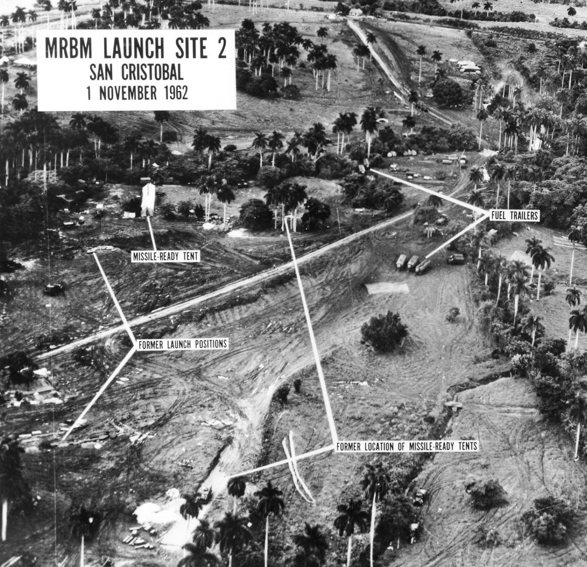 Reconnaissance photography of Soviet missile sites in Cuba, October 1962 — the evidence that opened thirteen days of the closest approach to nuclear war.